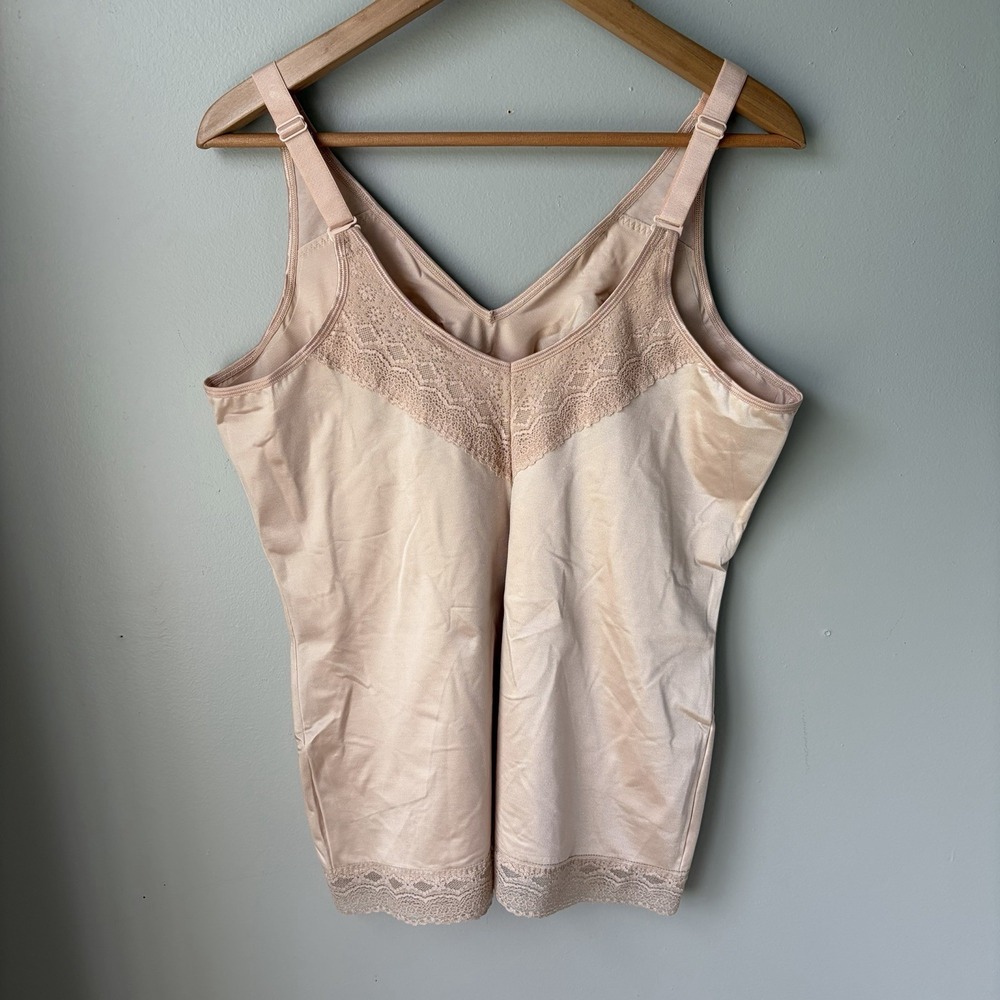 NEW RUBY RIBBON PIN UP CAMI WOMENS size 50 Pale Nude Lace Shapewear - Picture 7 of 12